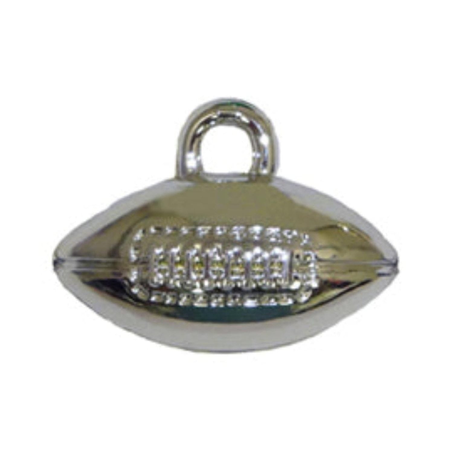 Shop For 1.5in Metallic Silver Football Charm