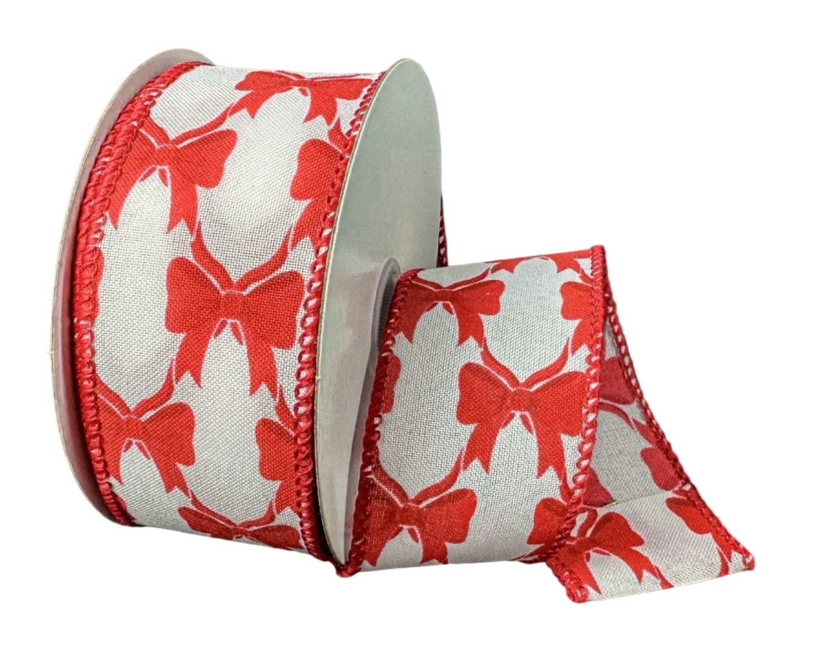 Shop For 1.5in Patterned Bows Ribbon: Red/White (10 Yards)