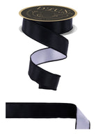 Shop For 1.5in Satin Fused Ribbon: Black/White (10 Yards)