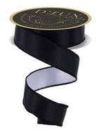 Shop For 1.5in Satin Fused Ribbon: Black/White (10 Yards)
