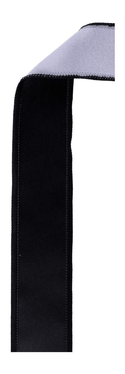 Shop For 1.5in Satin Fused Ribbon: Black/White (10 Yards)
