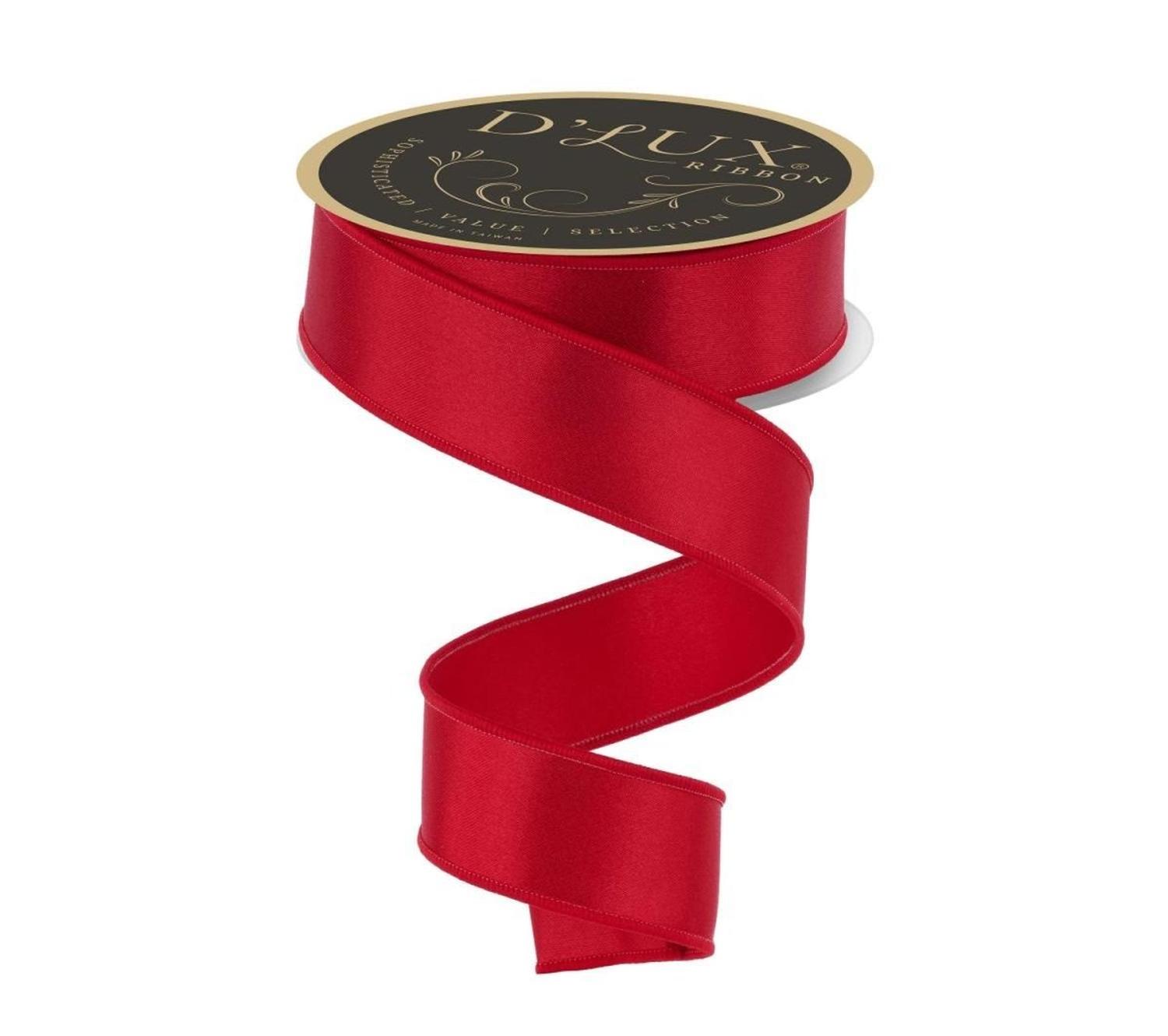 1.5in Satin Fused Ribbon: Red (10 Yards)