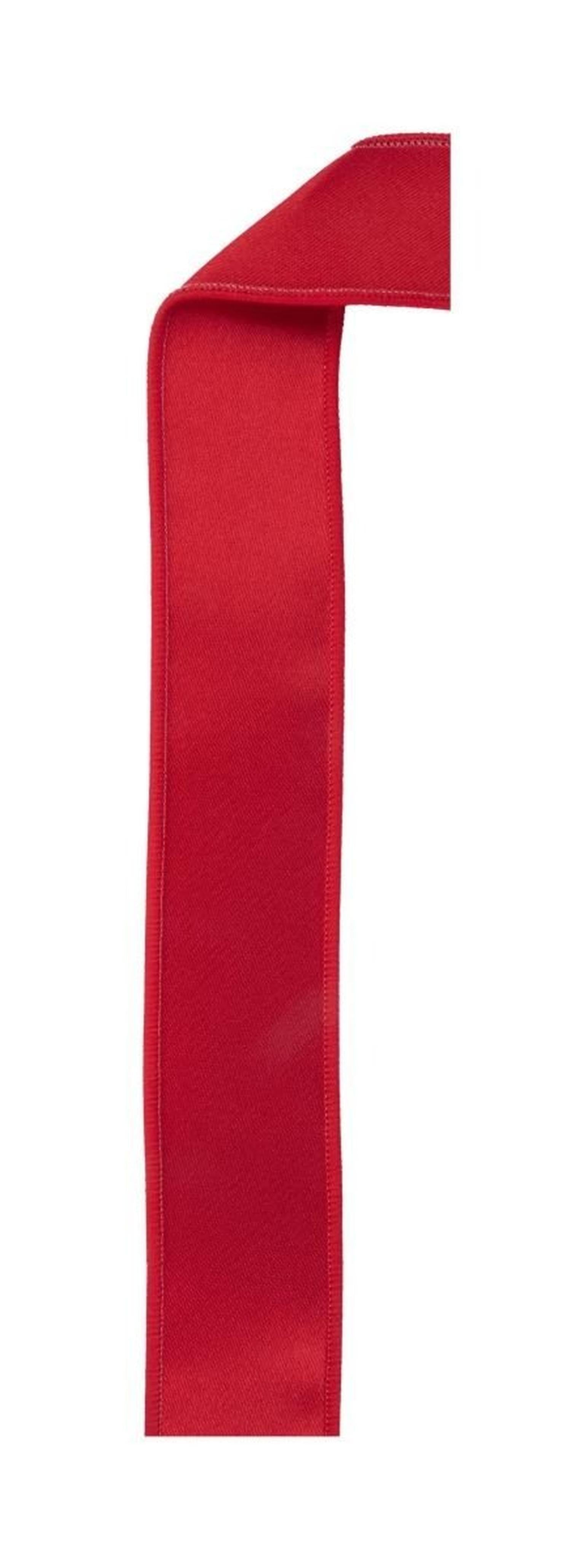 1.5in Satin Fused Ribbon: Red (10 Yards)