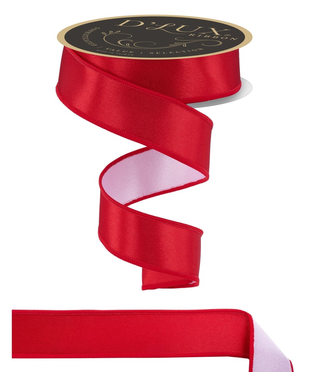 Shop For 1.5in Satin Fused Ribbon: Red/White (10 Yards)