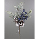 Shop For 15in Snow Cedar Berry Pinecone Pick