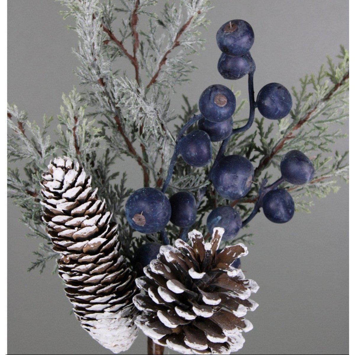 Shop For 15in Snow Cedar Berry Pinecone Pick