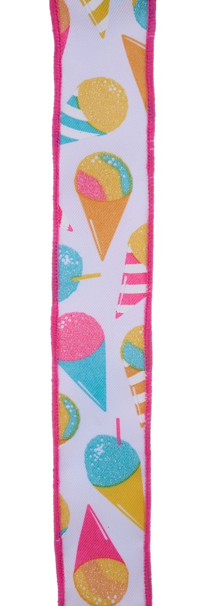 Shop For 1.5in Snow Cones Ribbon: White (10 Yard)