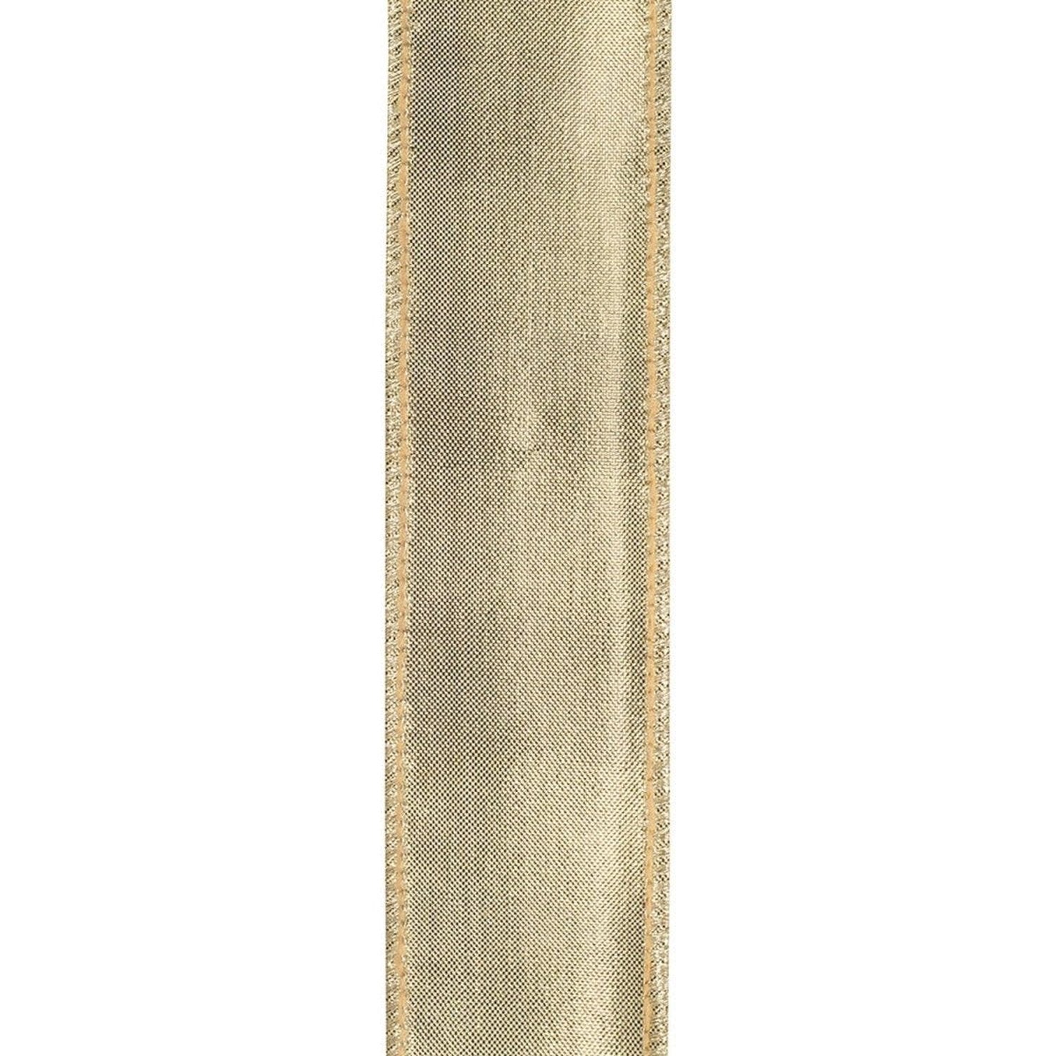 Shop For 1.5in Striped Metallic Back Ribbon: Black/Gold (10 Yards)