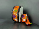 Shop For 1.5in Tinsel Edge Halloween Glitter Polka Dots Ribbon: Orange (10 Yards)