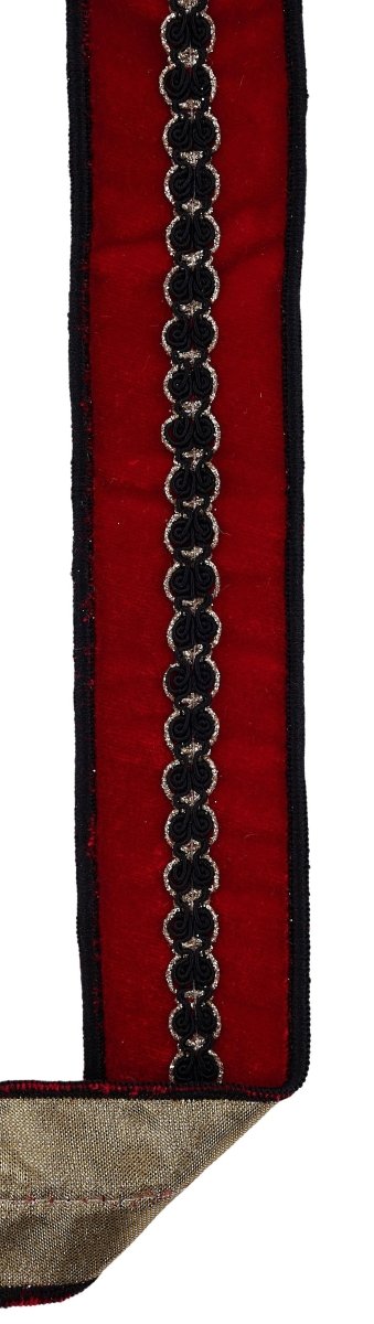 Shop For 1.5in Velvet Braided Center and Fused Ribbon: Red/Black (9 Yards)