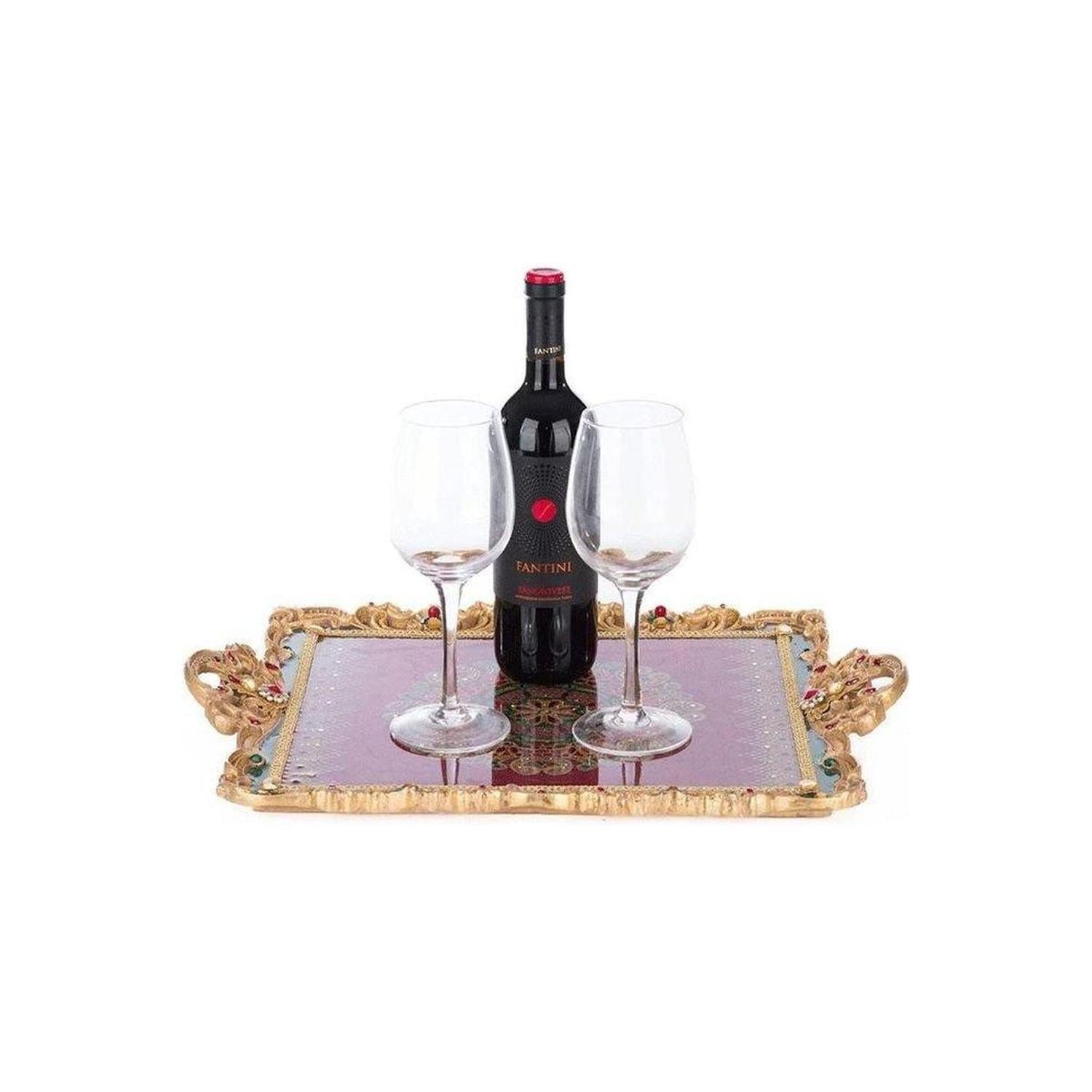 16" Christmas Castle Serving Tray