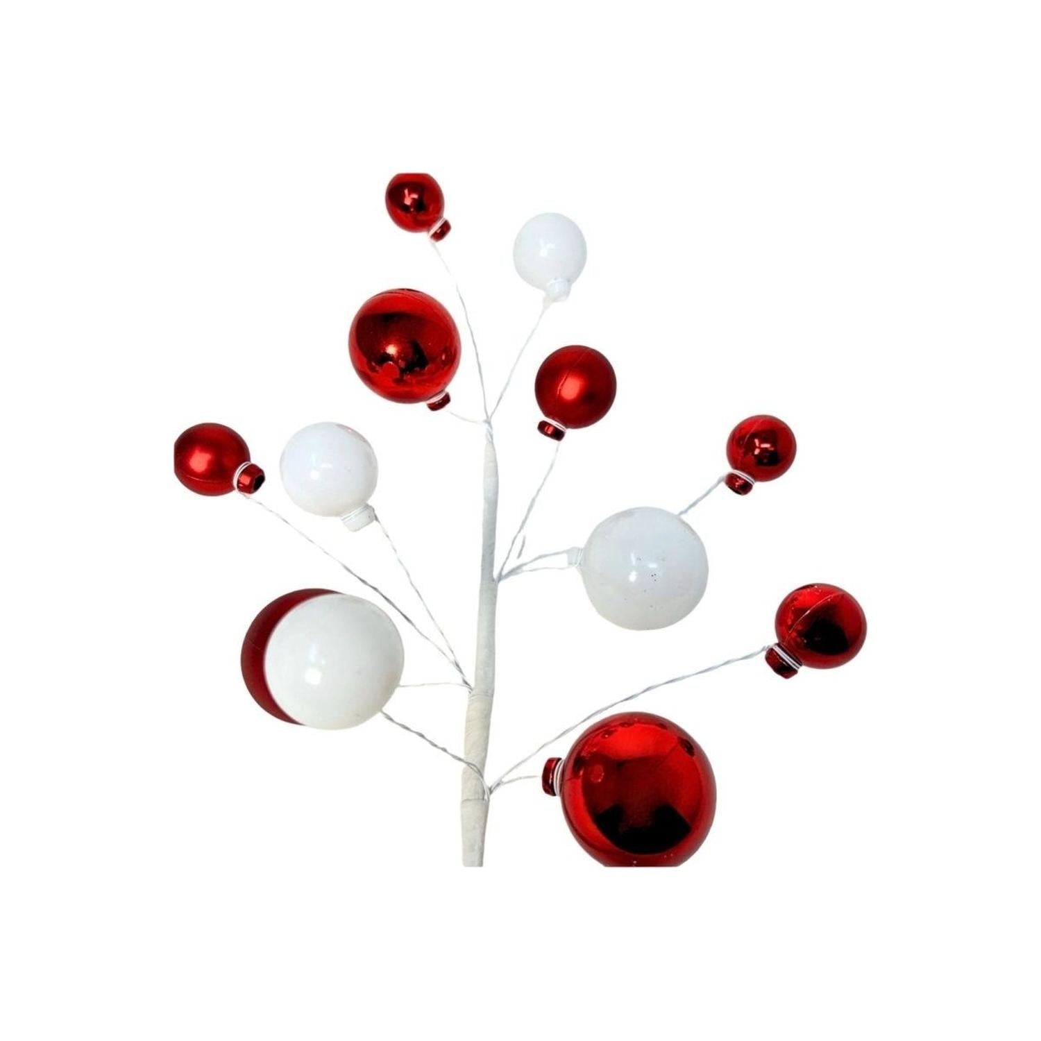 16" Elegant Ball Pick: Red/White