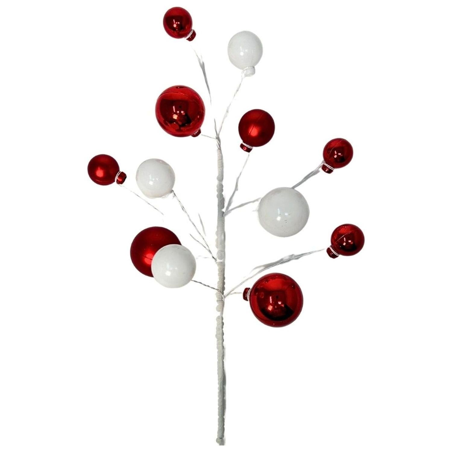 16" Elegant Ball Pick: Red/White