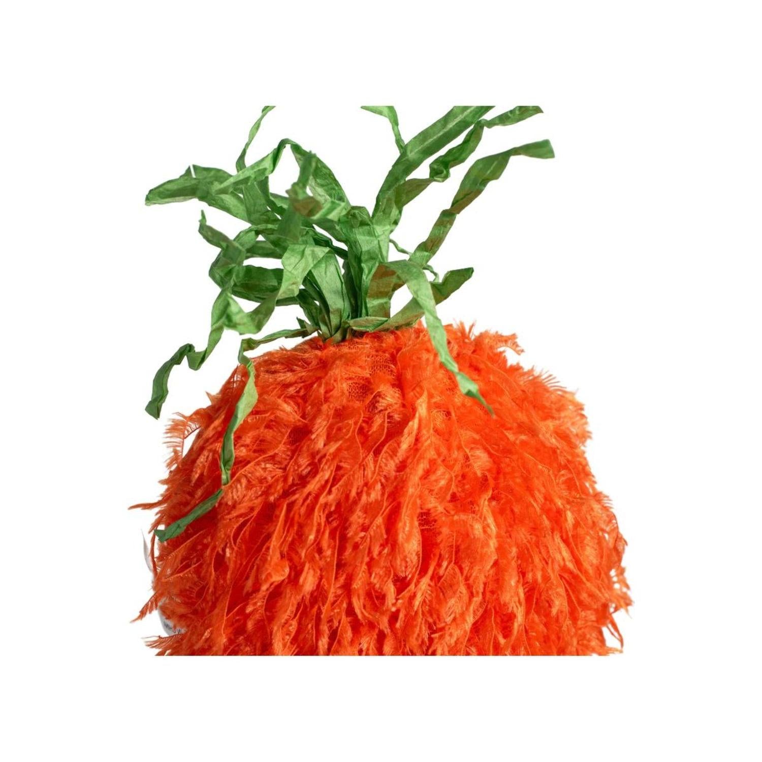 16" Furry Orange Fabric Carrot