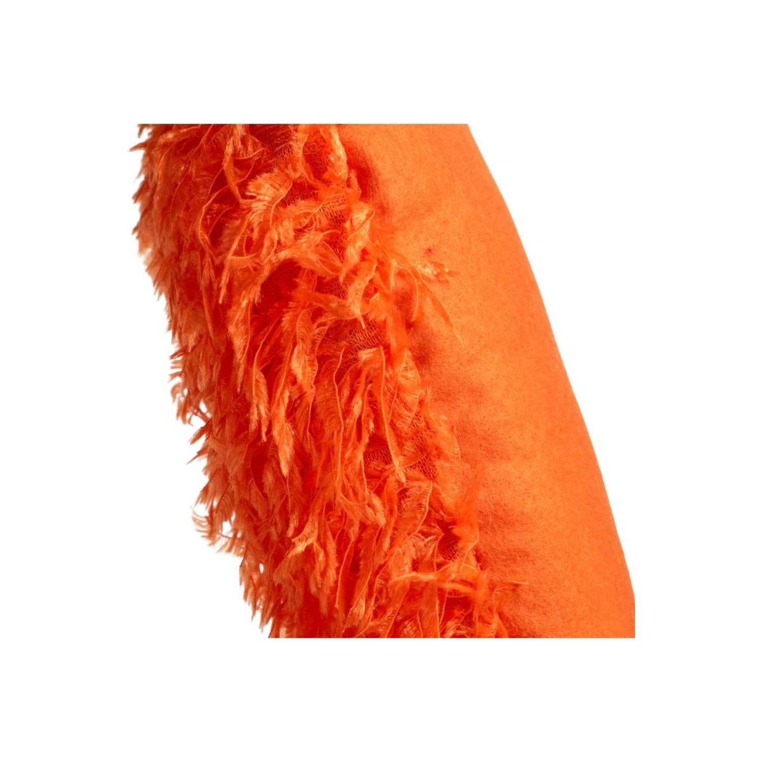 16" Furry Orange Fabric Carrot
