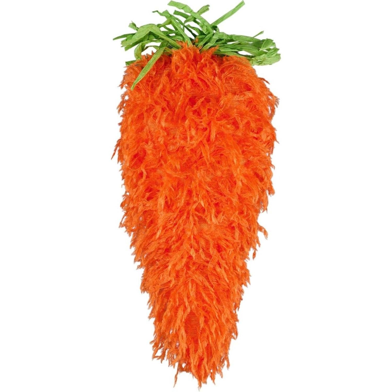 16" Furry Orange Fabric Carrot