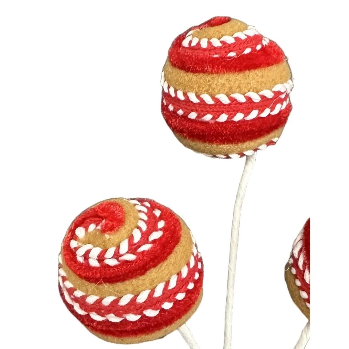 Shop For 16" Gingerbread Ball Pick: Red