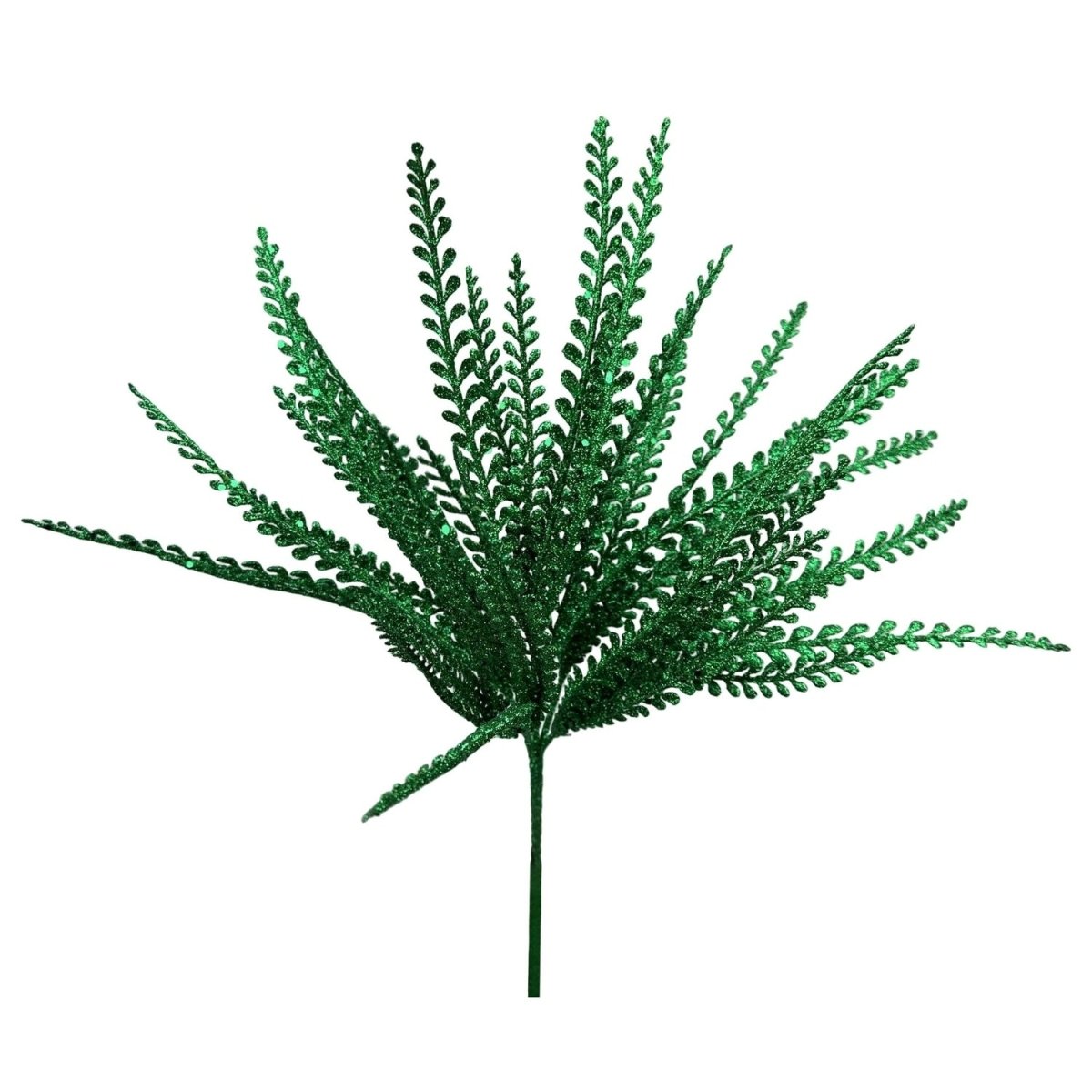 Shop For 16" Glitter Leaves Bush: Green