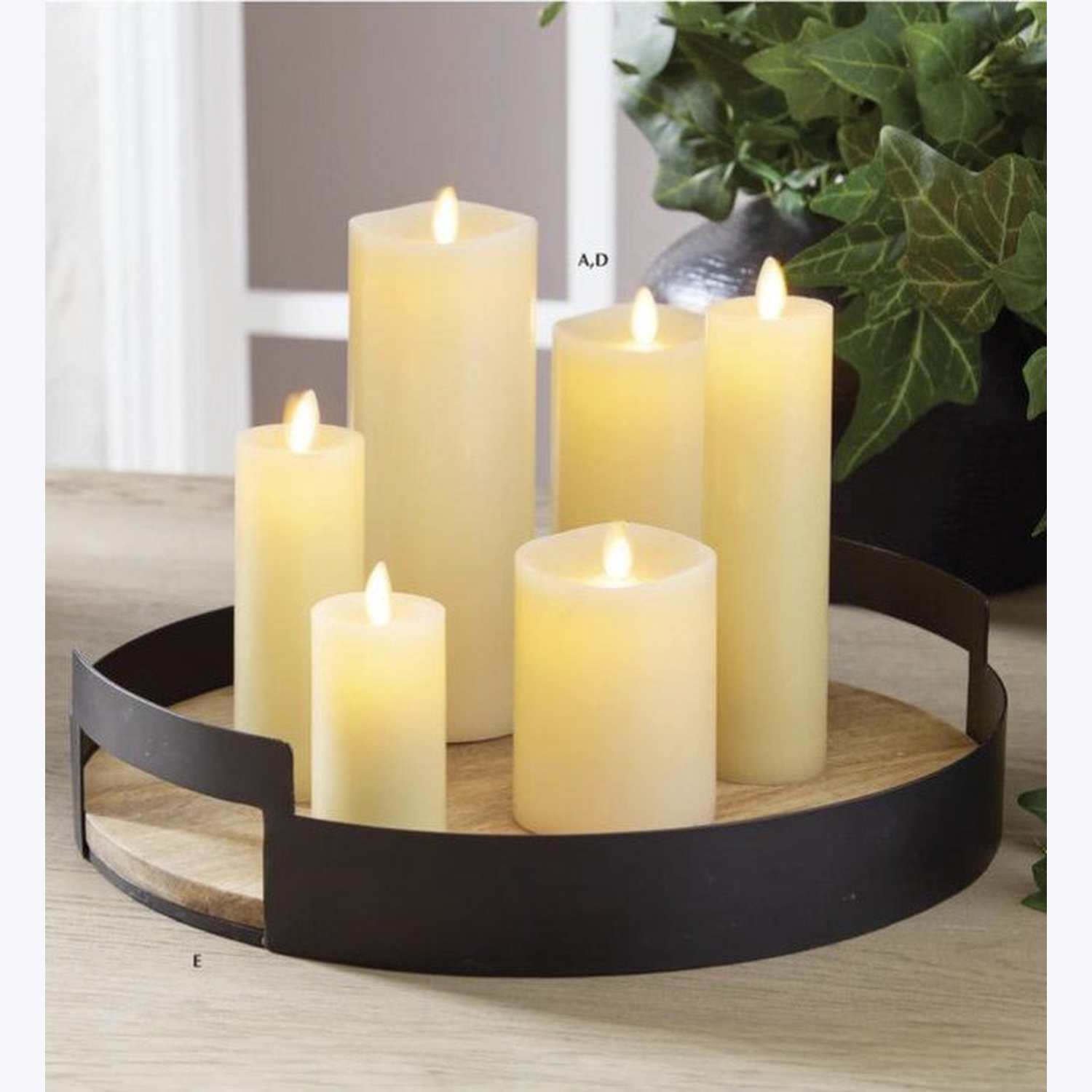 Shop For 16 inch Black Metal Edge Wood Nesting Trays (Set of 2)