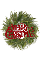 Shop For 16" Metal Merry Christmas Hanger: Red