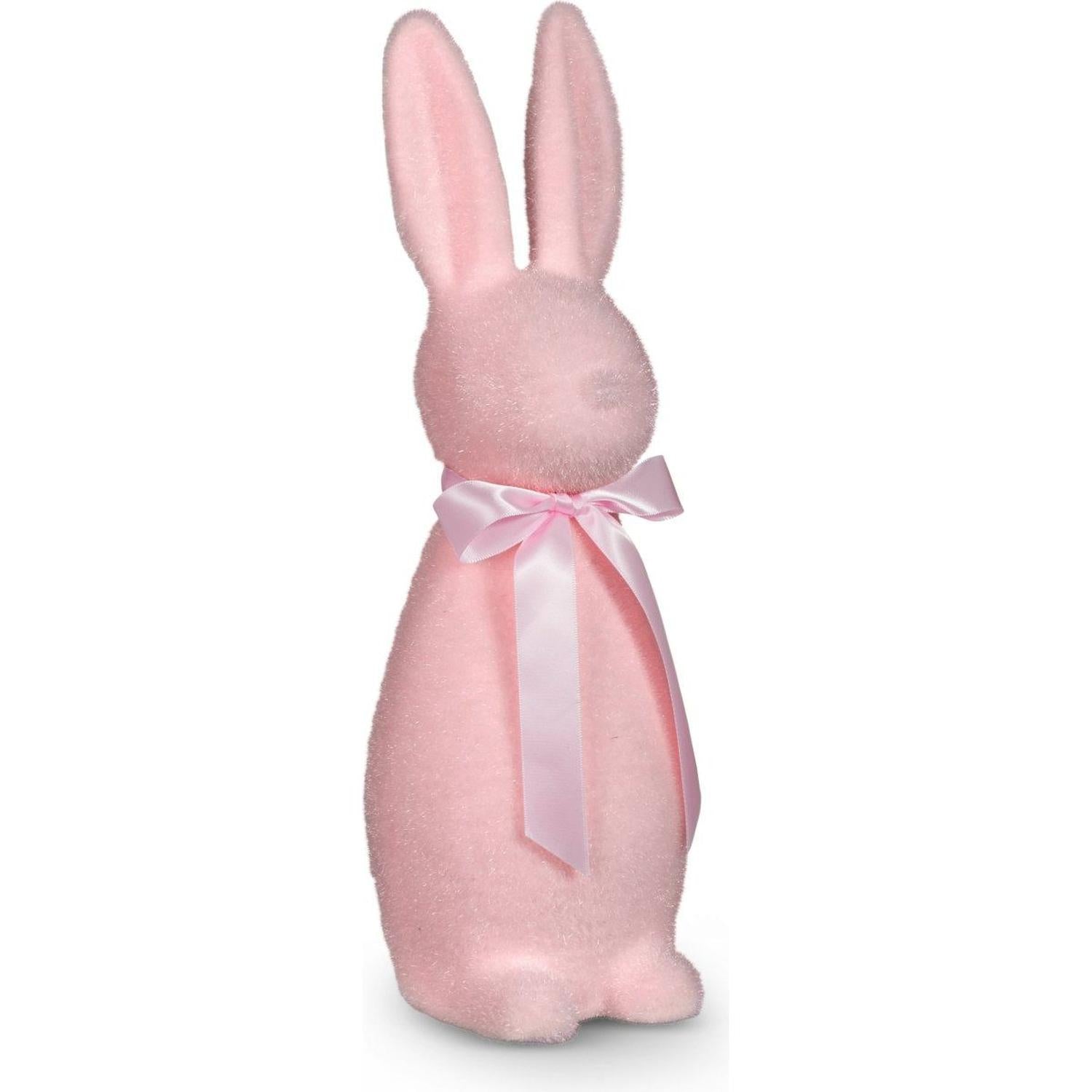 16" Pale Flocked Bunny