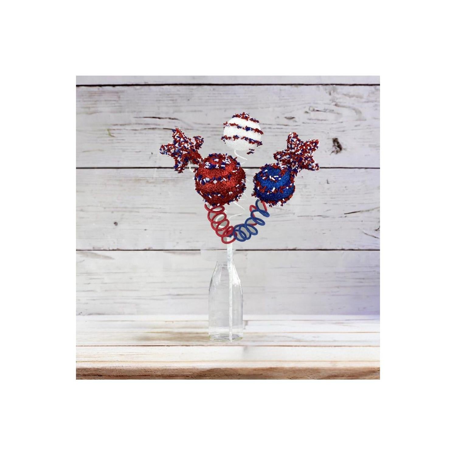 16" Patriotic Cake Pop Spray