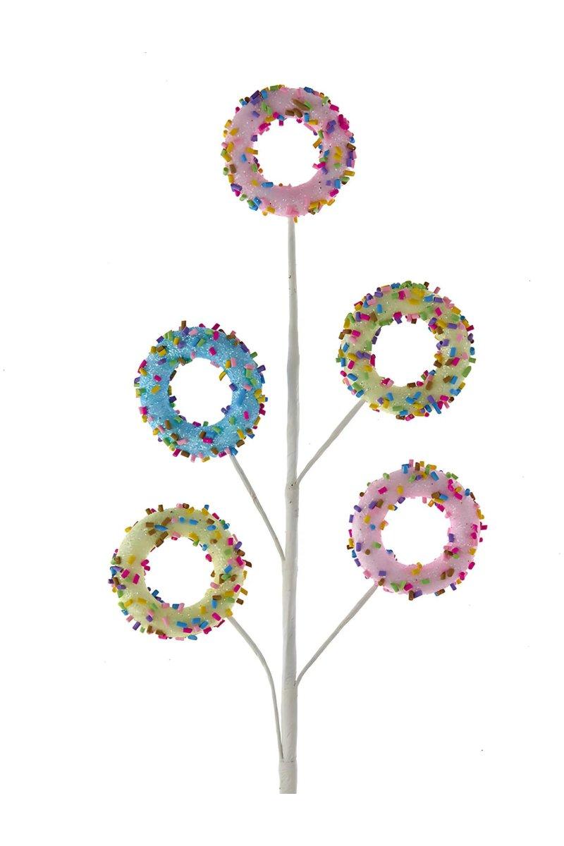 Shop For 16" Pink, Blue and Yellow Donut Spray