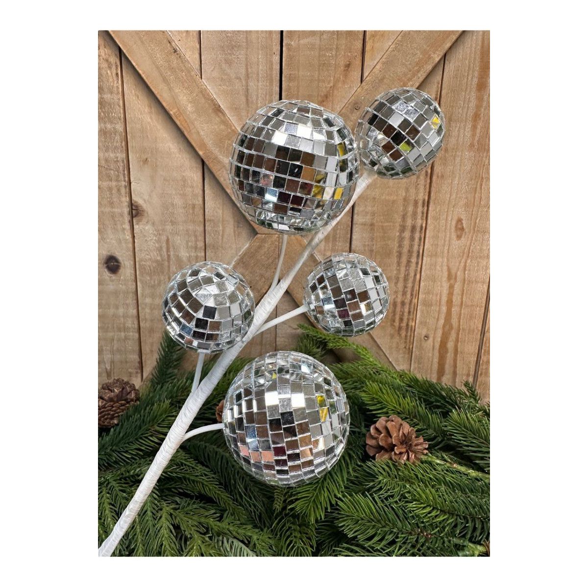Shop For 16" Silver Disco Ball Spray at Michelle's aDOORable Creations
