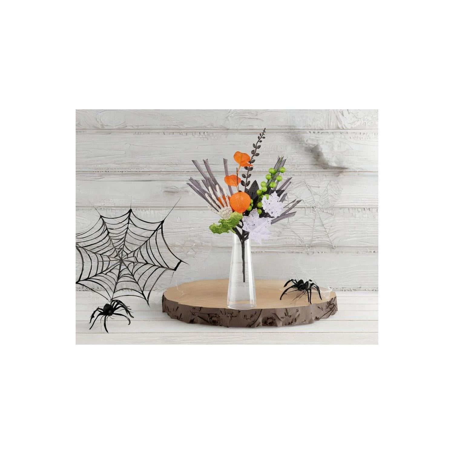 16" Skeleton Hand Bat Paper Grass Pick