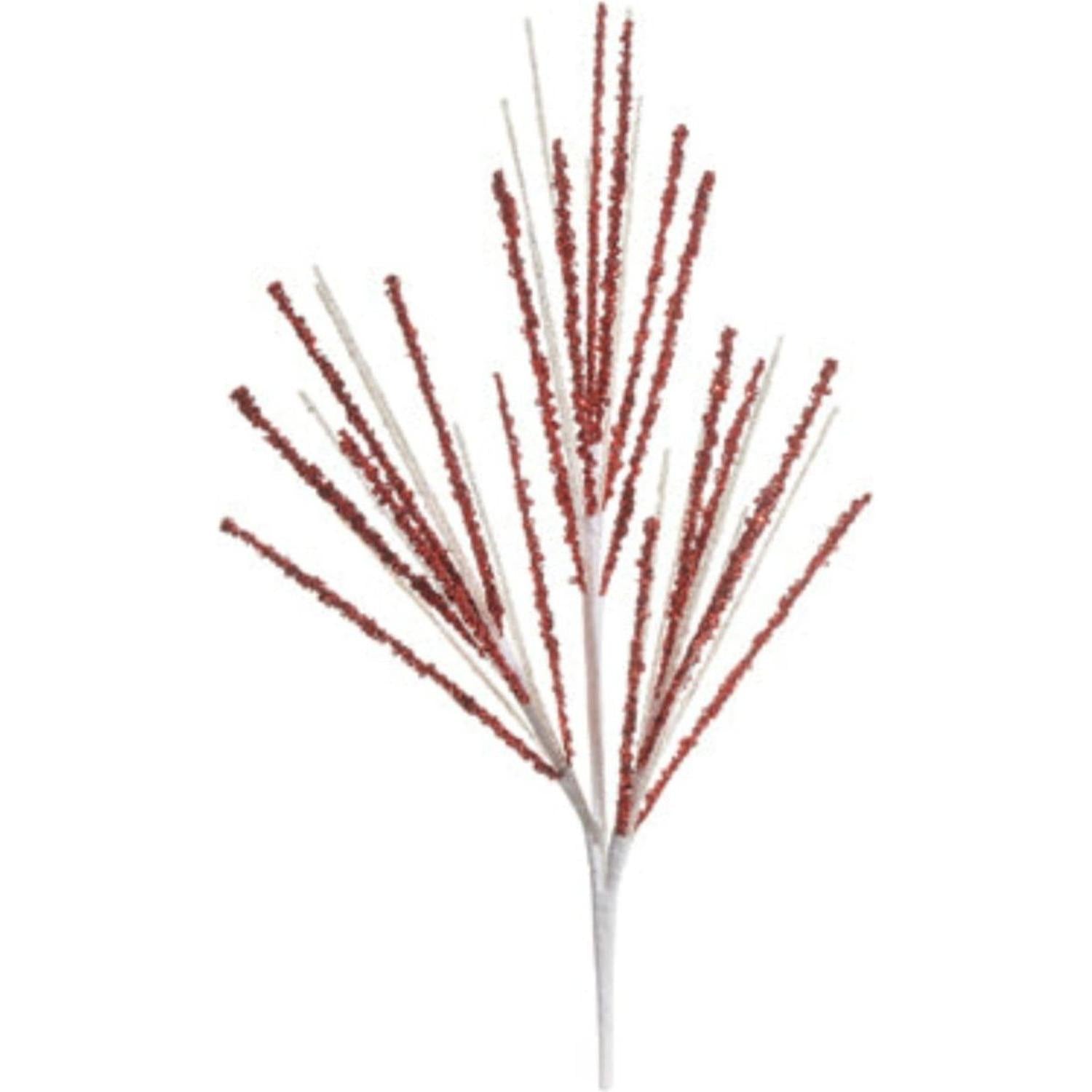 16.5" Glittered Spray: Red/Blue