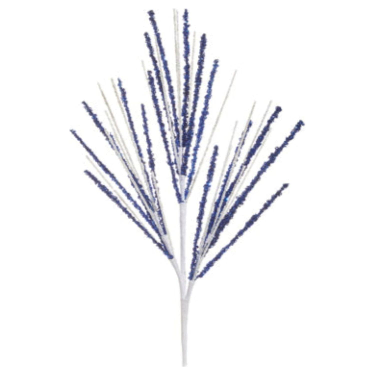 16.5" Glittered Spray: Red/Blue