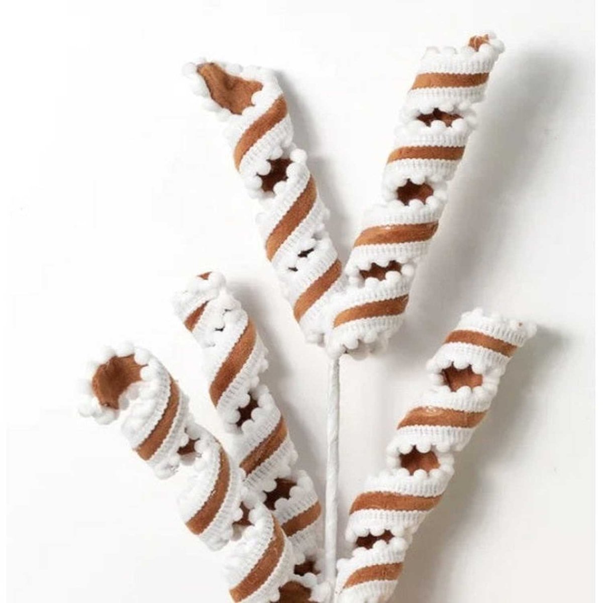 Shop For 16in Gingerbread & Pom - Poms Curly Spray