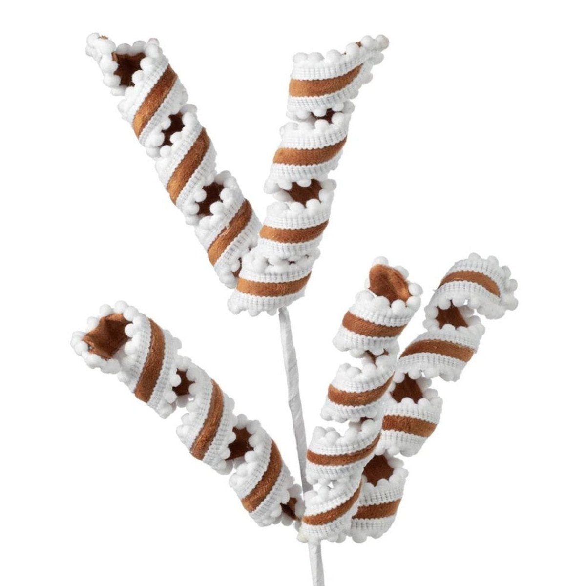 Shop For 16in Gingerbread & Pom - Poms Curly Spray
