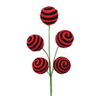 Shop For 17" Chenille Ball Pick: Red & Black