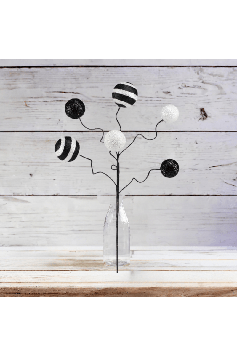 Shop For 17" Glitter Ball Pick: Black & White