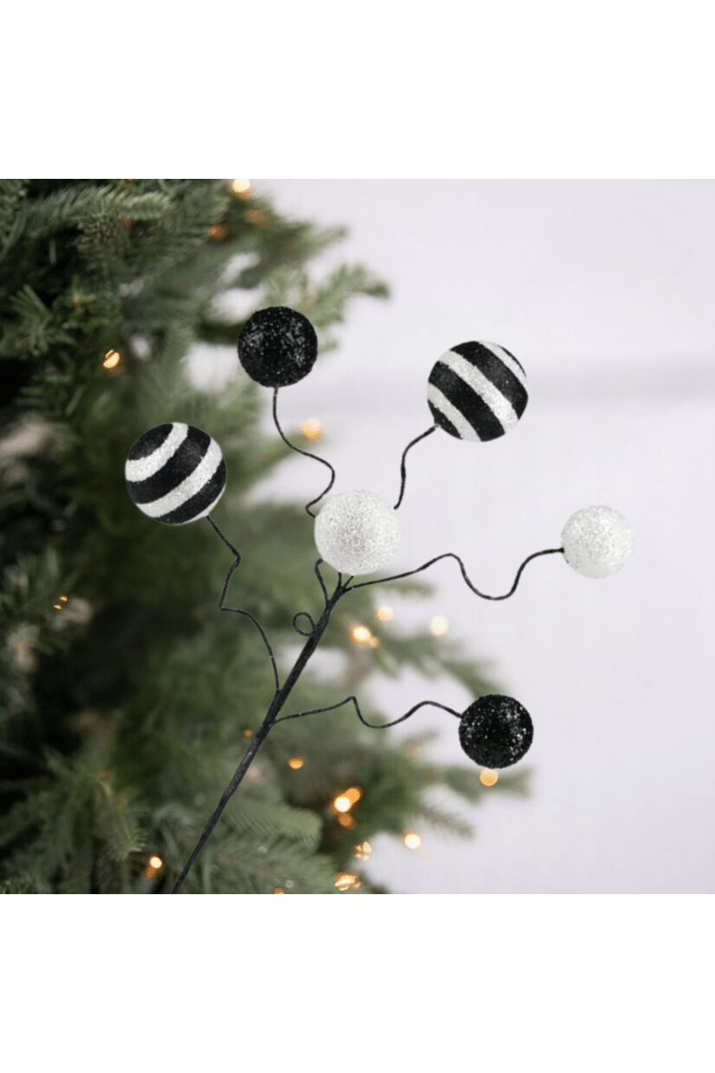 Shop For 17" Glitter Ball Pick: Black & White