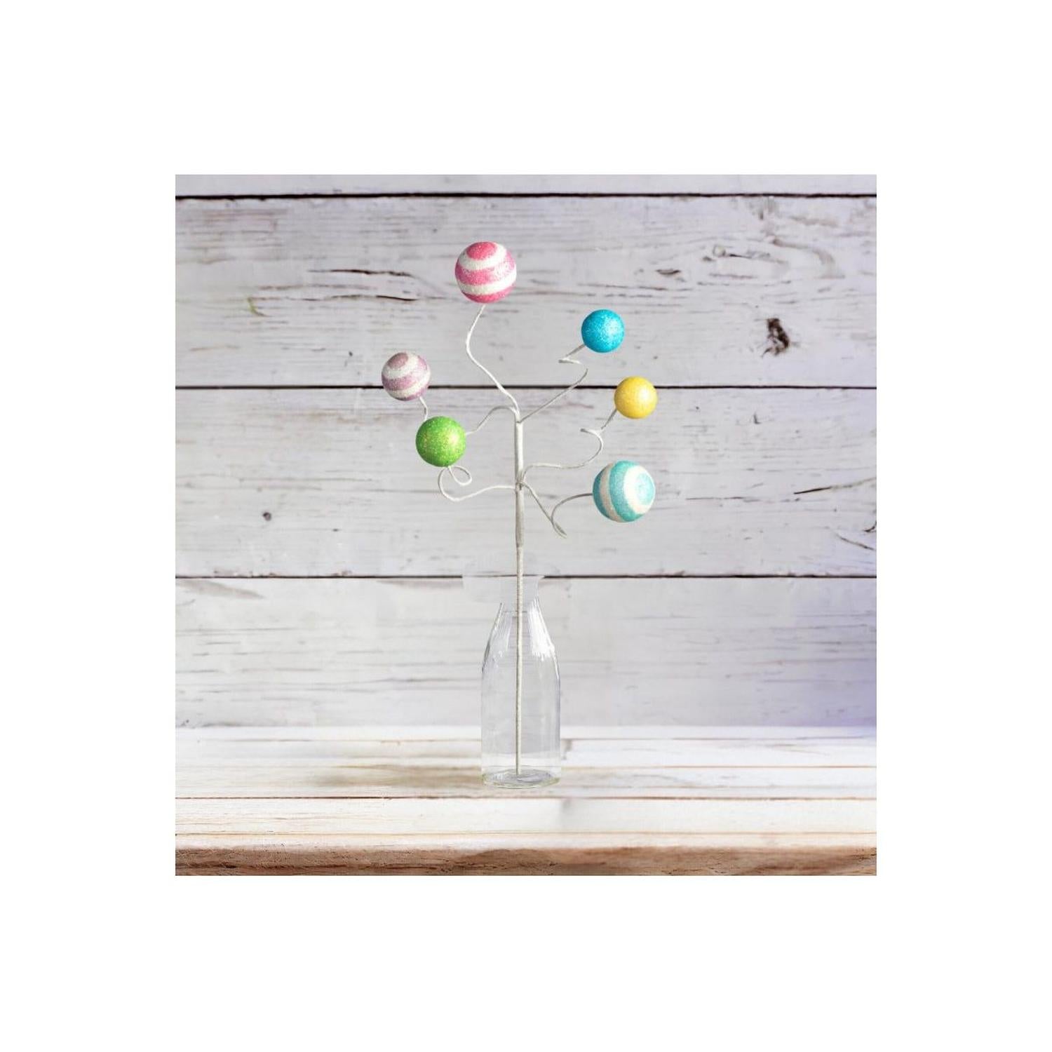 17" Glitter Ball Pick: Pink & Blue