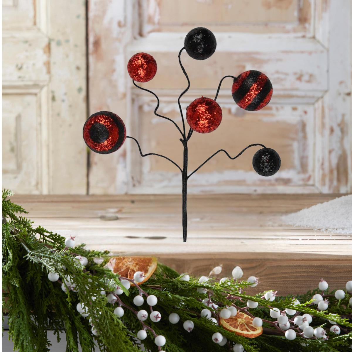 Shop For 17" Glitter Ball Pick: Red & Black