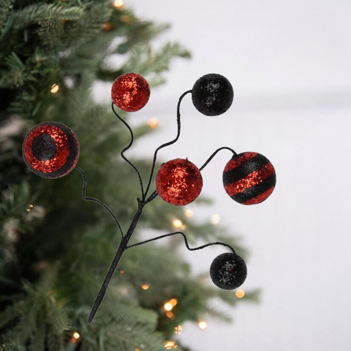 Shop For 17" Glitter Ball Pick: Red & Black