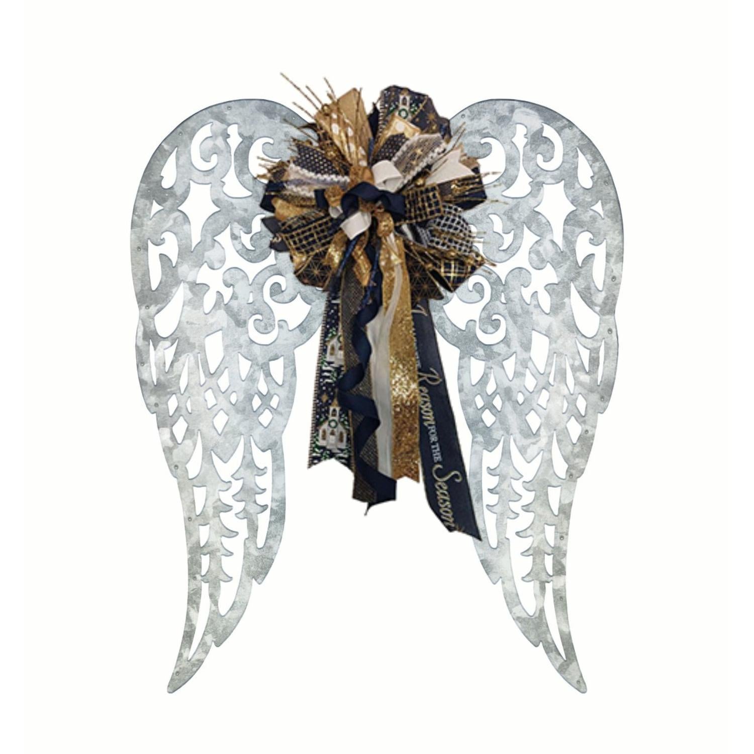 Shop For 17" Metal Filigree Angel Wings: Acid Wash