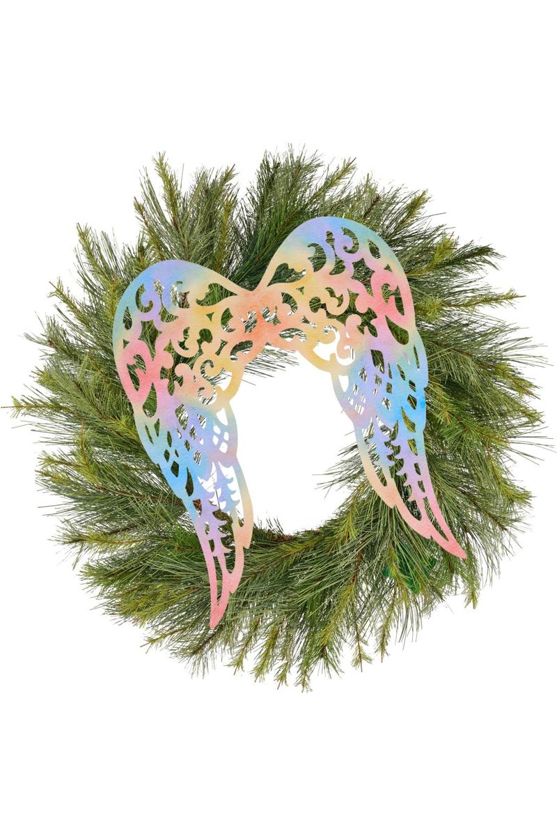 Shop For 17" Metal Filigree Angel Wings: Colorful