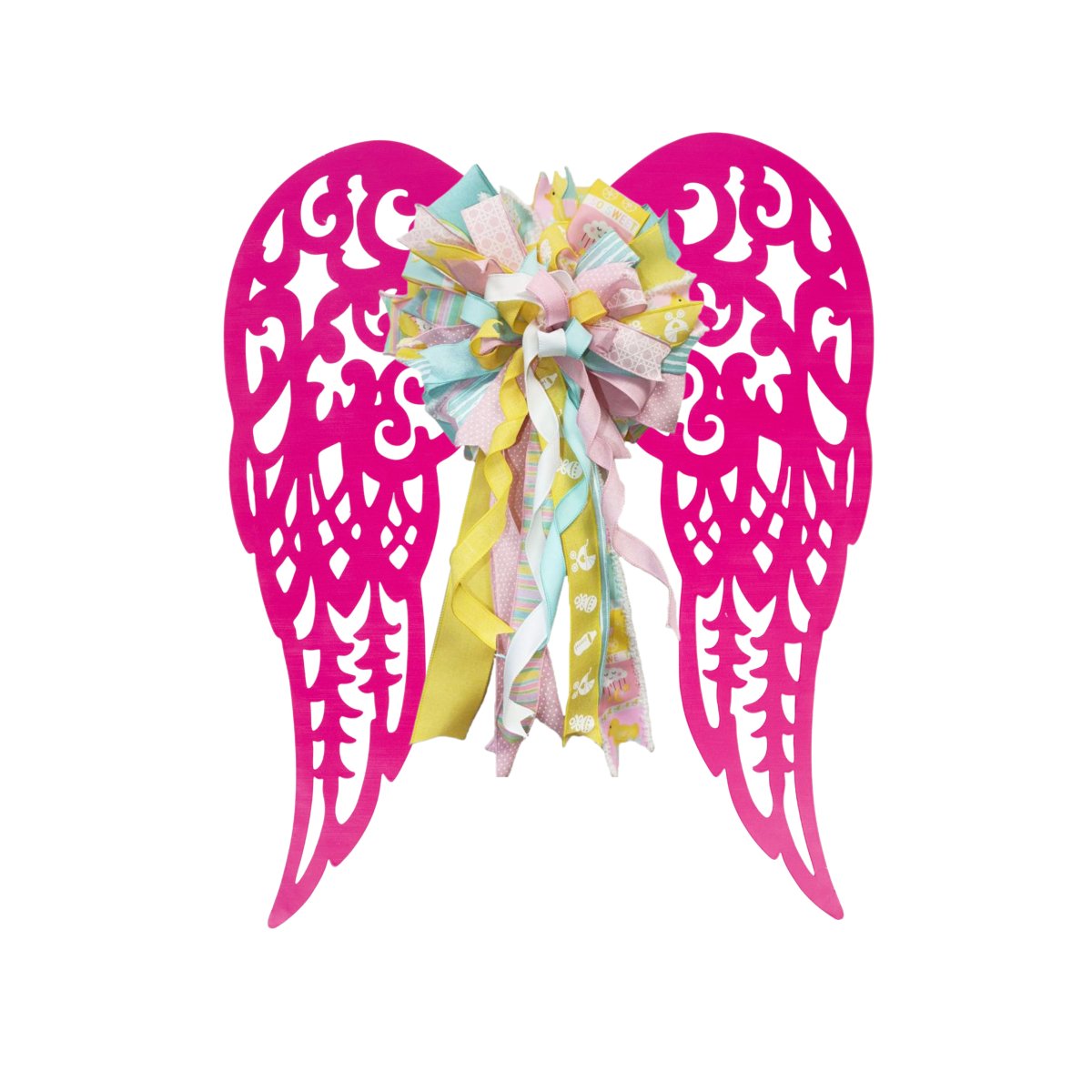 Shop For 17" Metal Filigree Angel Wings: Hot Pink
