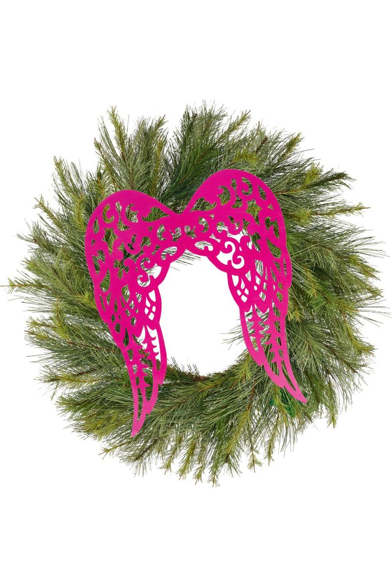 Shop For 17" Metal Filigree Angel Wings: Hot Pink