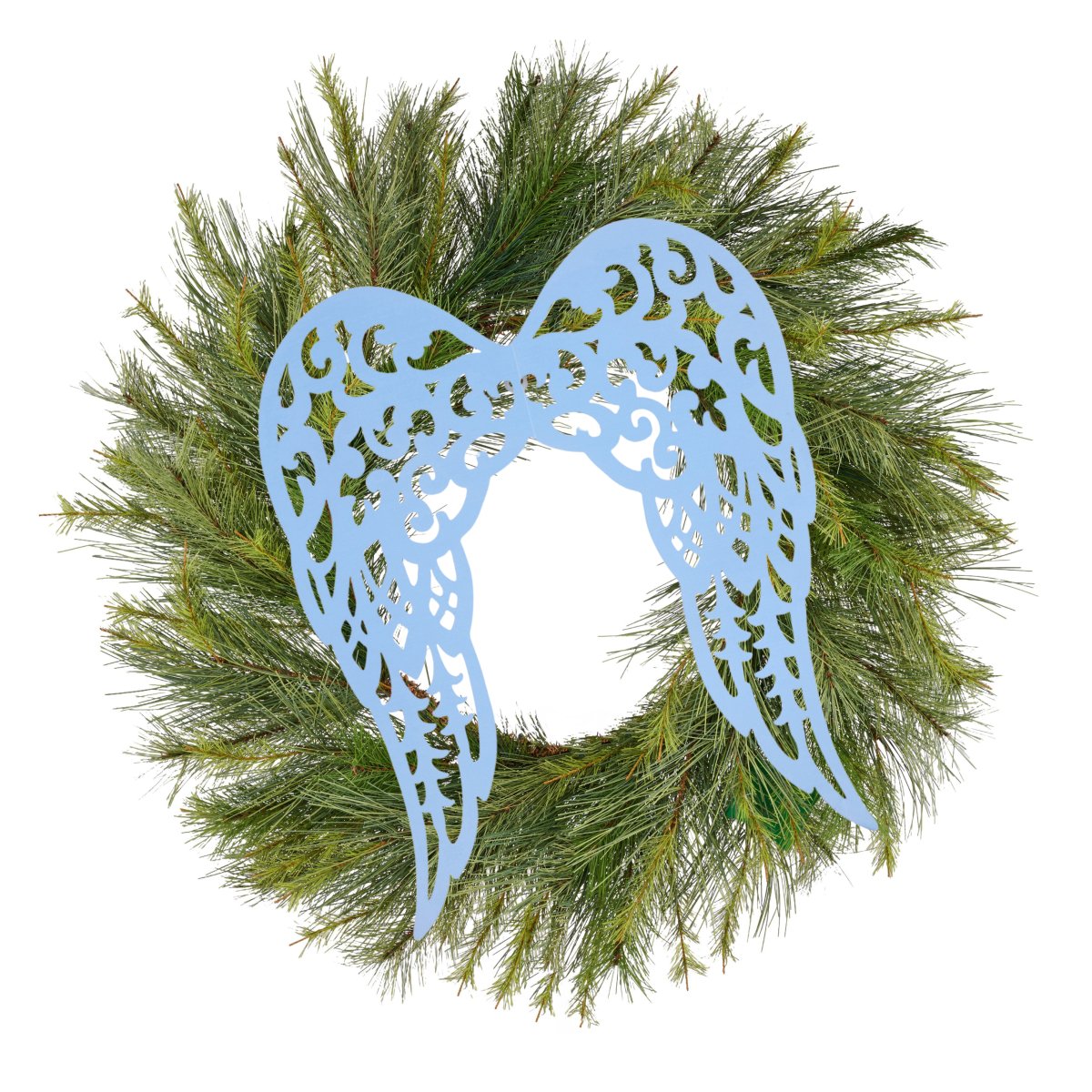 Shop For 17" Metal Filigree Angel Wings: Light Blue