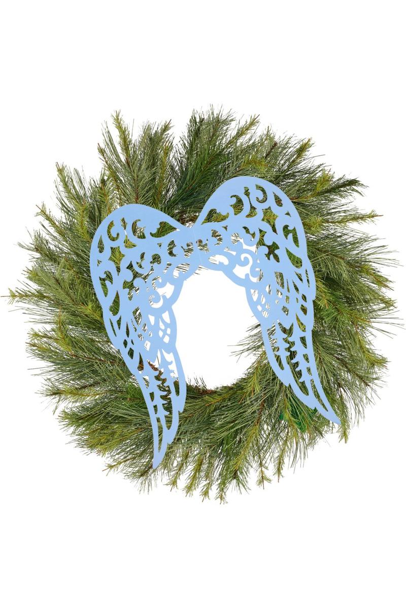 Shop For 17" Metal Filigree Angel Wings: Light Blue