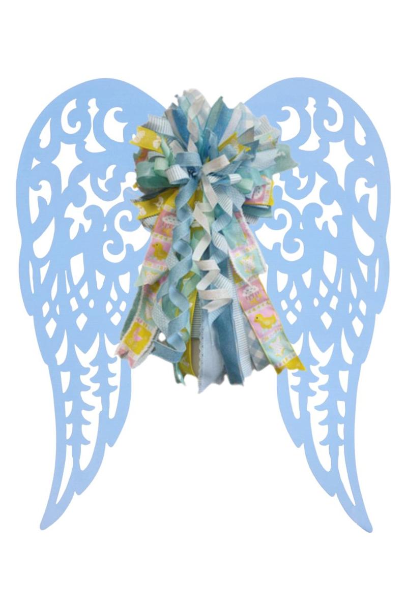 Shop For 17" Metal Filigree Angel Wings: Light Blue