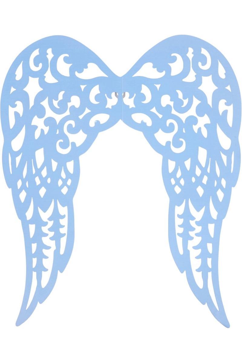 Shop For 17" Metal Filigree Angel Wings: Light Blue