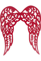 Shop For 17" Metal Filigree Angel Wings: Red