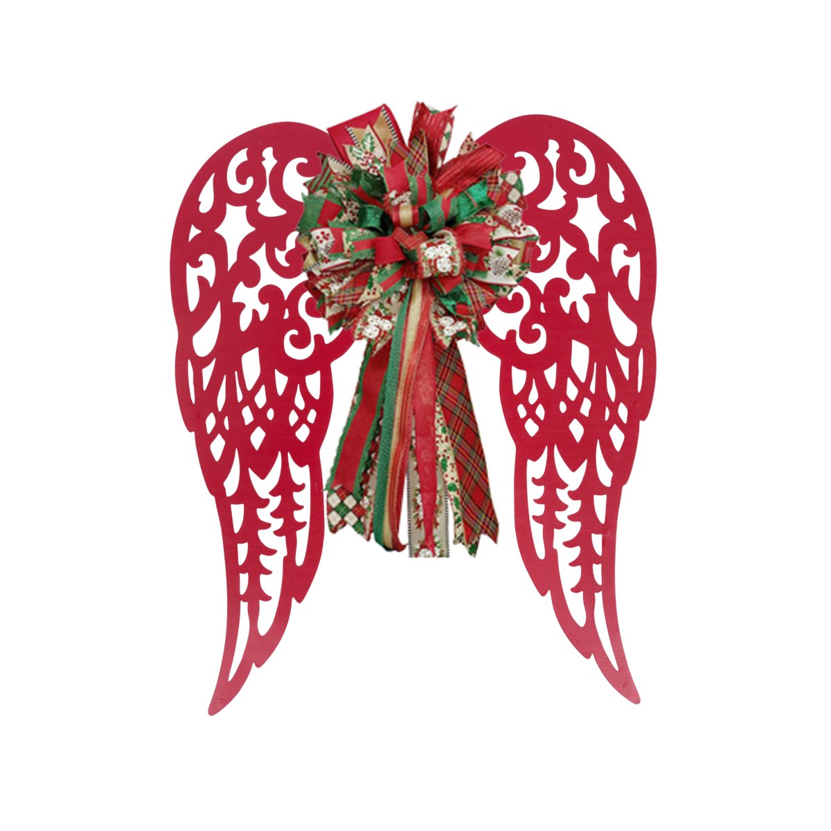 Shop For 17" Metal Filigree Angel Wings: Red