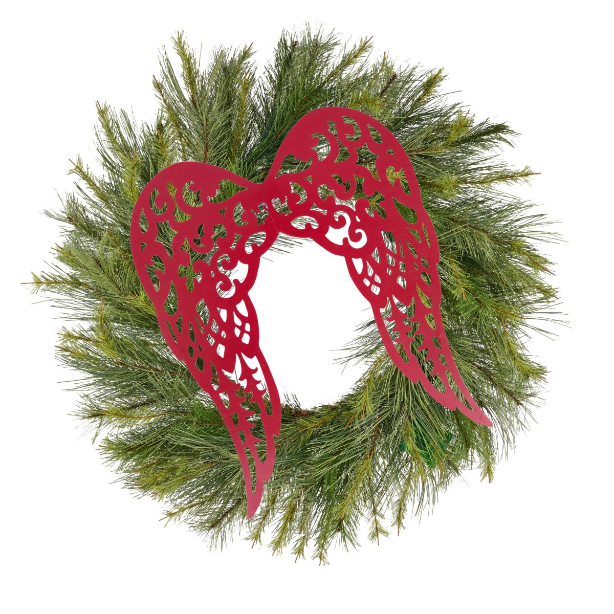 Shop For 17" Metal Filigree Angel Wings: Red